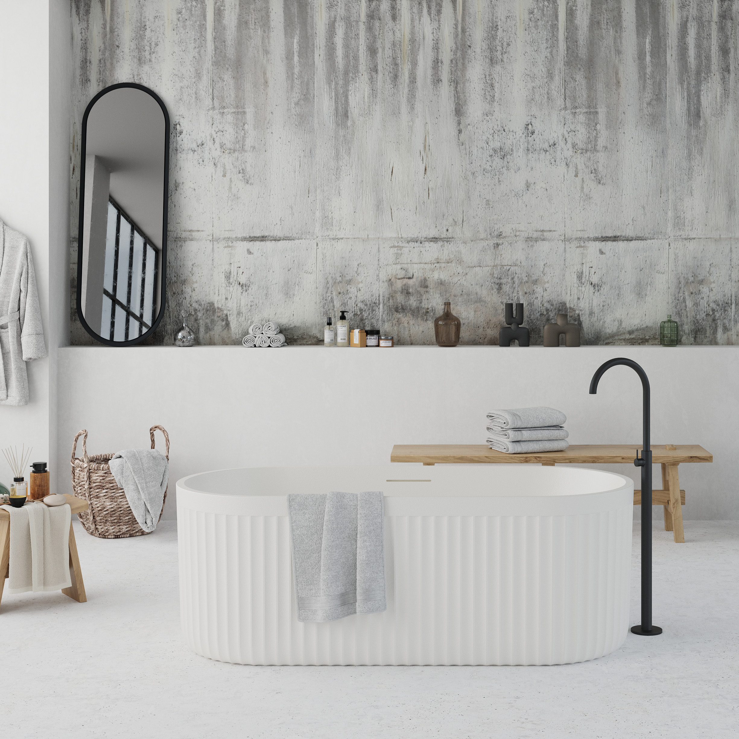 ARCHTEC WHITE FREESTANDING BATHTUB