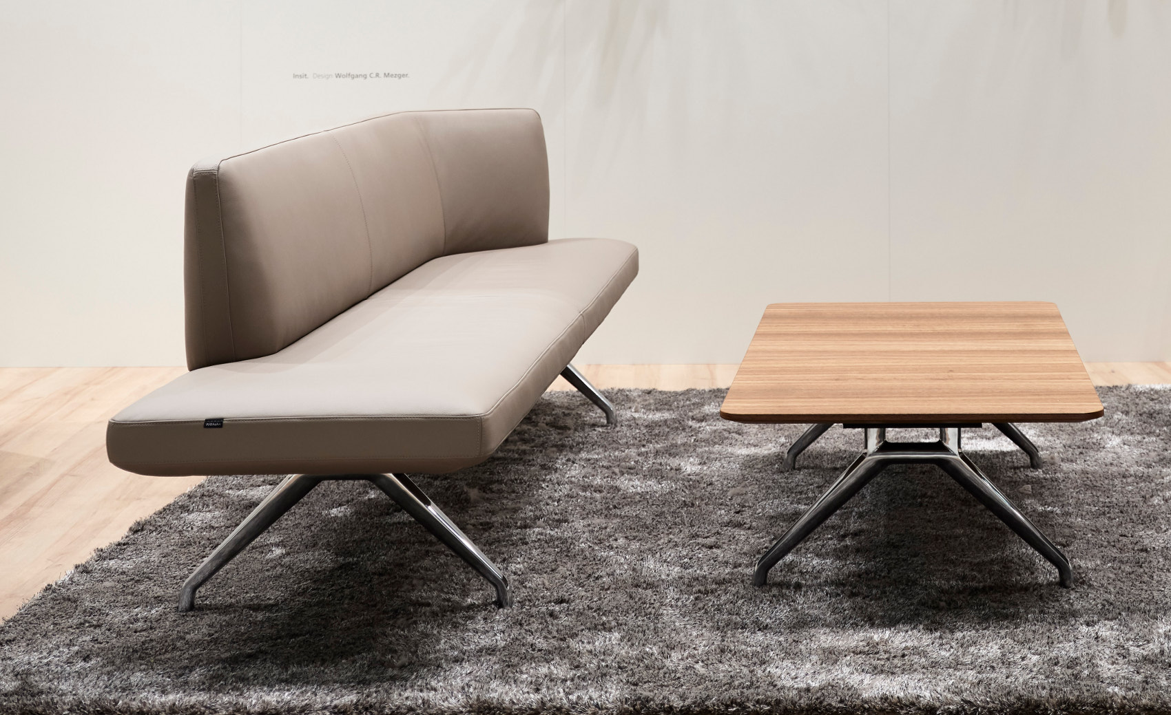 780 Insit upholstered bench with backrest