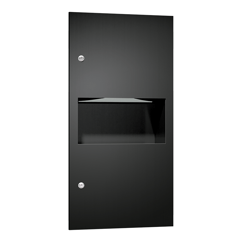  64623-41PC Simplicity™ in Matte Black Paper Towel Dispenser & Waste Receptacle – Recessed 