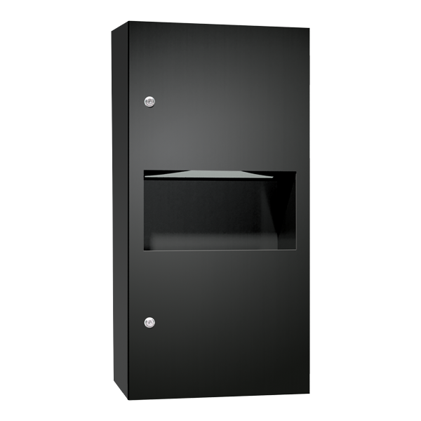  64623-9-41PC Simplicity™ in Matte Black Paper Towel Dispenser & Waste Receptacle – Surface Mounted 