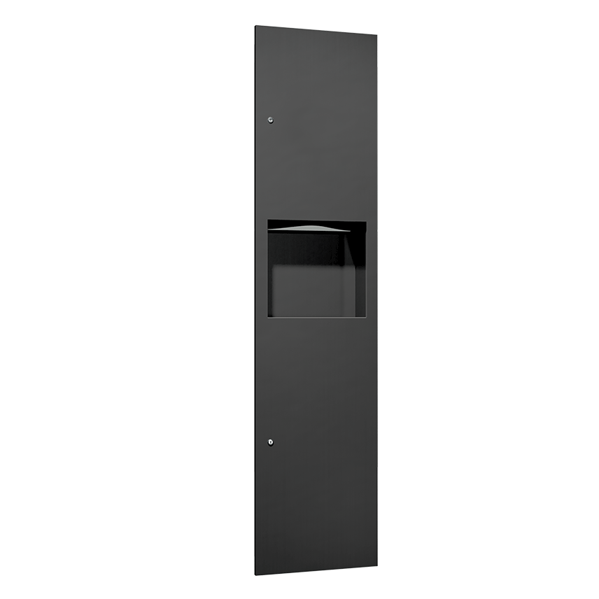 6467-41PC Simplicity™ in Matte Black Paper Towel Dispenser & Waste Receptacle – Recessed 