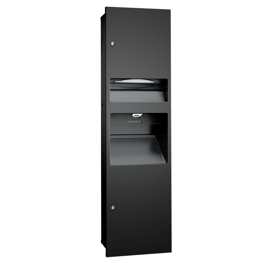 64672-41PC Simplicity™ In Matte Black 3-In-1 Cabinet – Paper Towel Dispenser & Waste Receptacle
