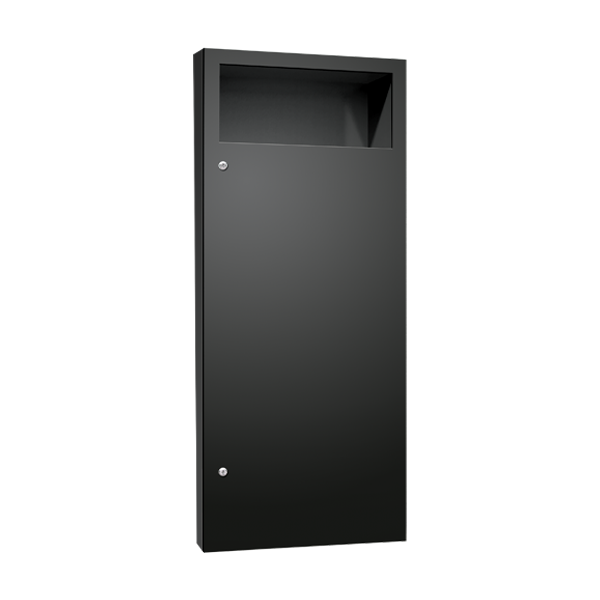  6474-2-41PC Simplicity™ in Matte Black WASTE RECEPTACLE – SEMI-RECESSED 