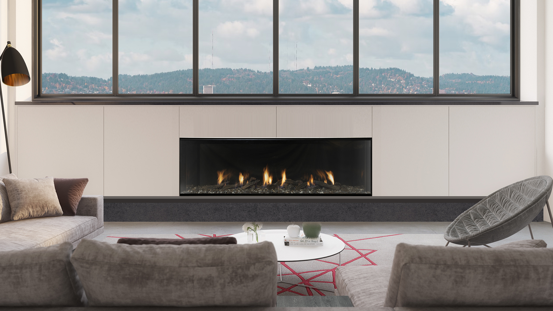 Escea KS75 Glass Barrier Gas Fireplace