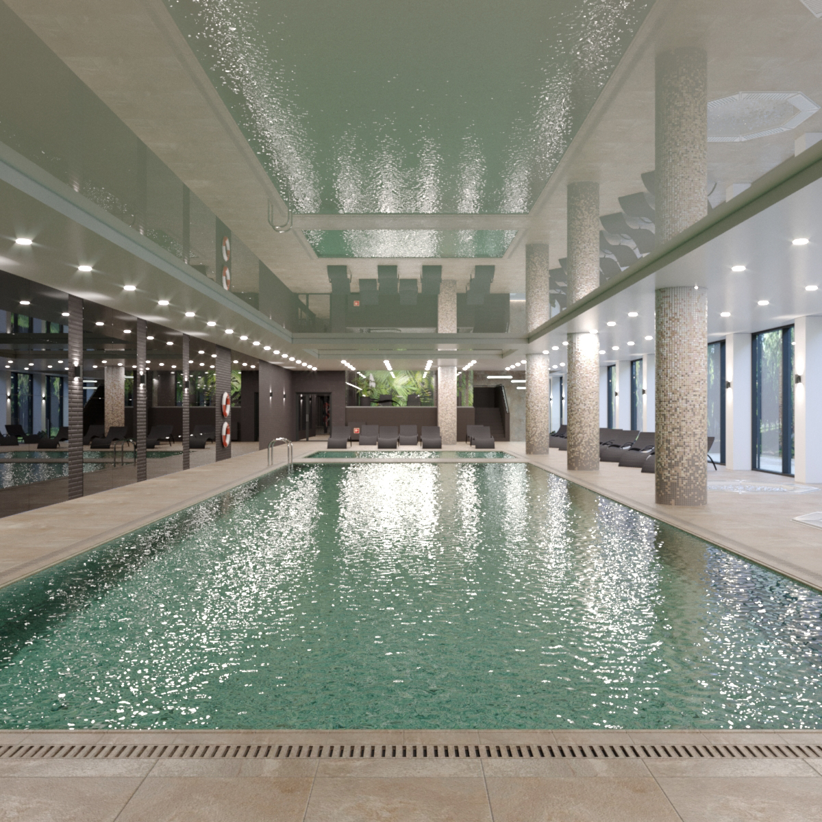 The Interior Design of the Swimming Pool and Sauna Complex - Nadmorskie Tarasy