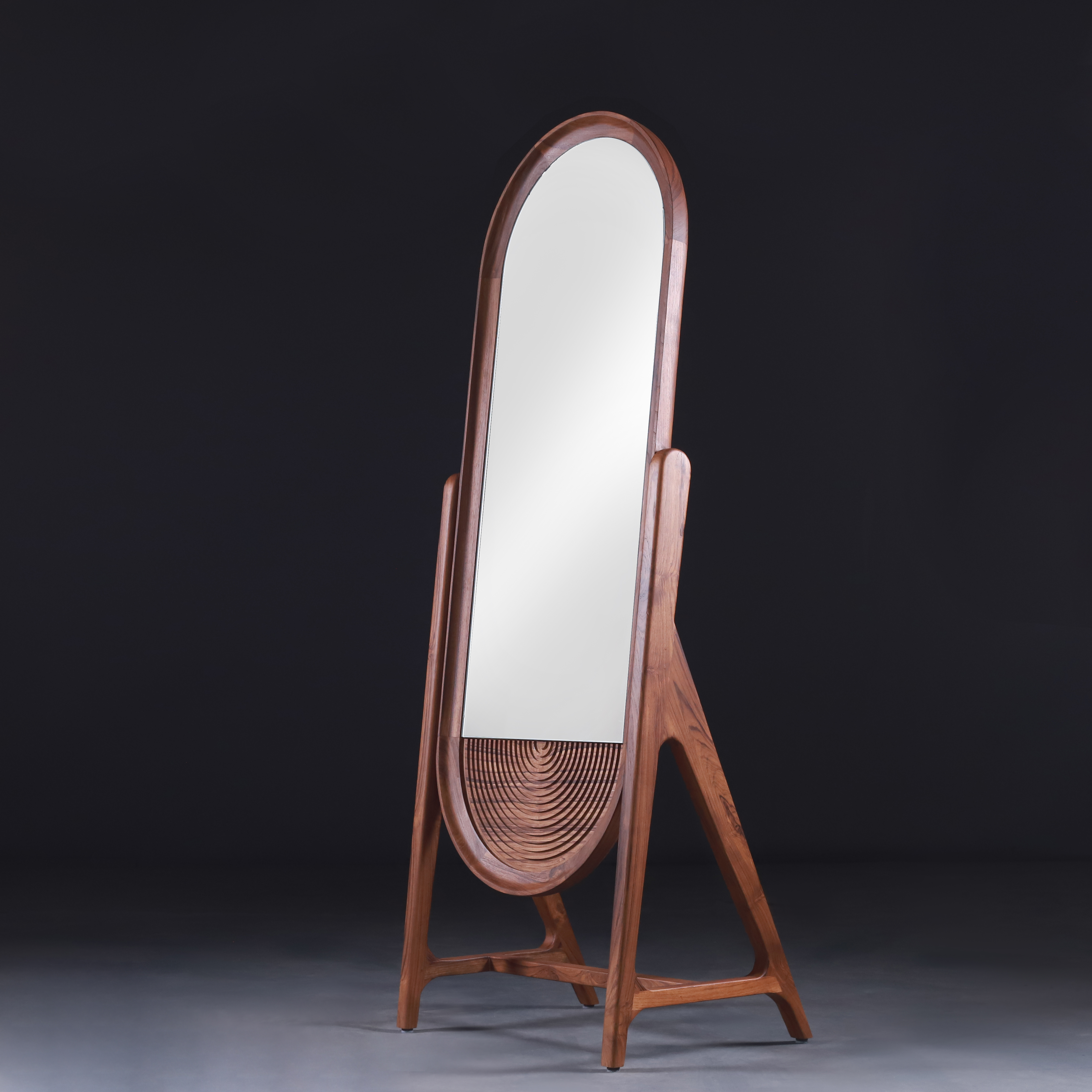 Ayakta - teak wood floor mirror