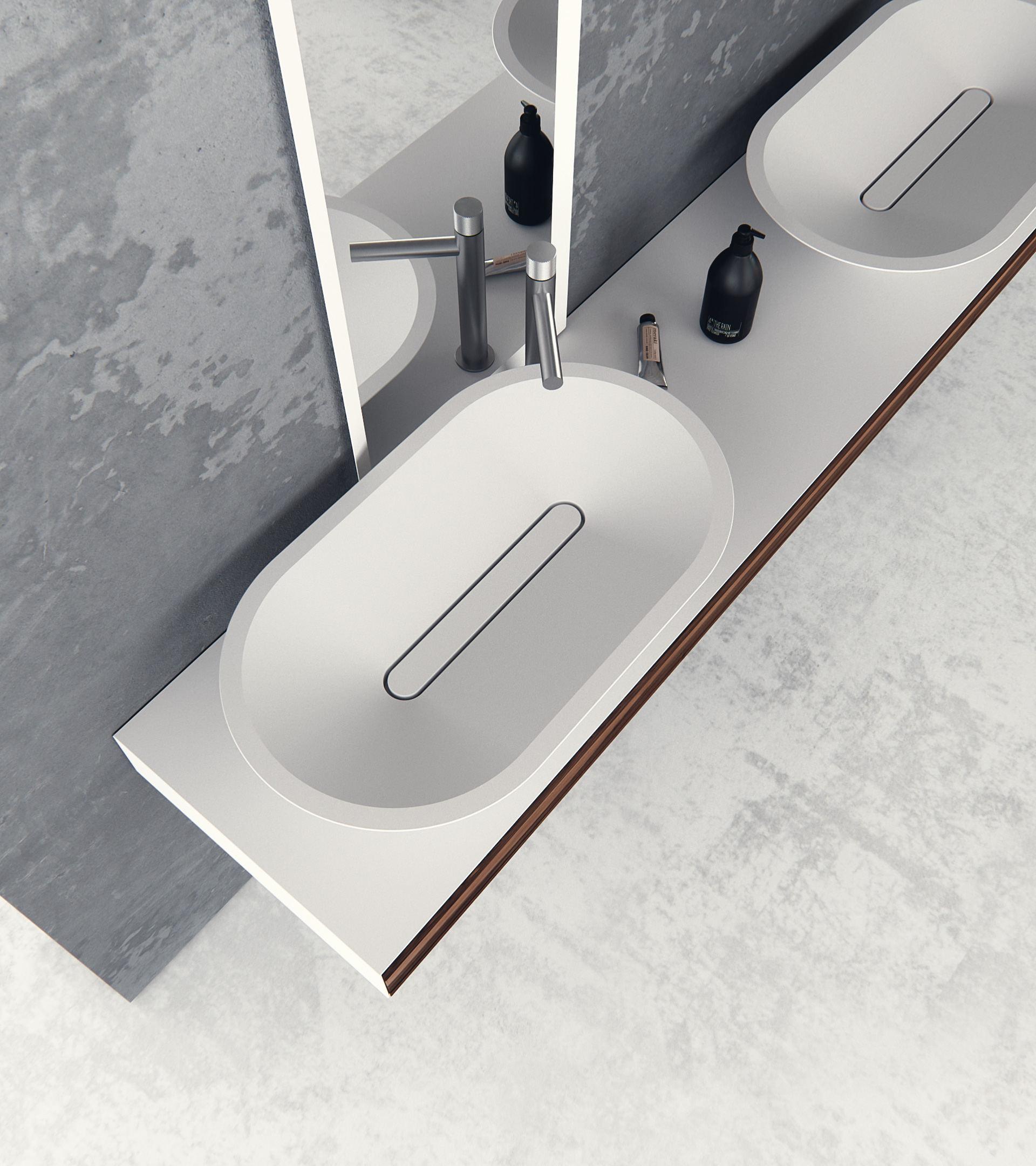 BENITIER-01, bathroom sink, Solid Surface