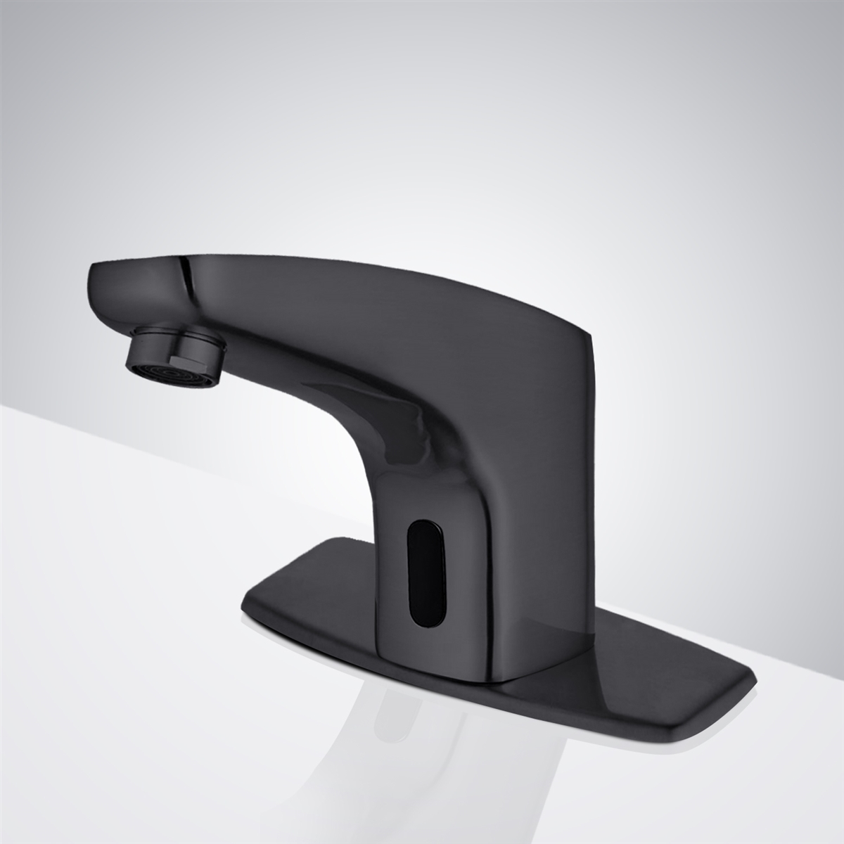 Fontana Mirage Public Restrooms Automatic Motion Sensor Touchless Faucet in Chrome in Matte Black
