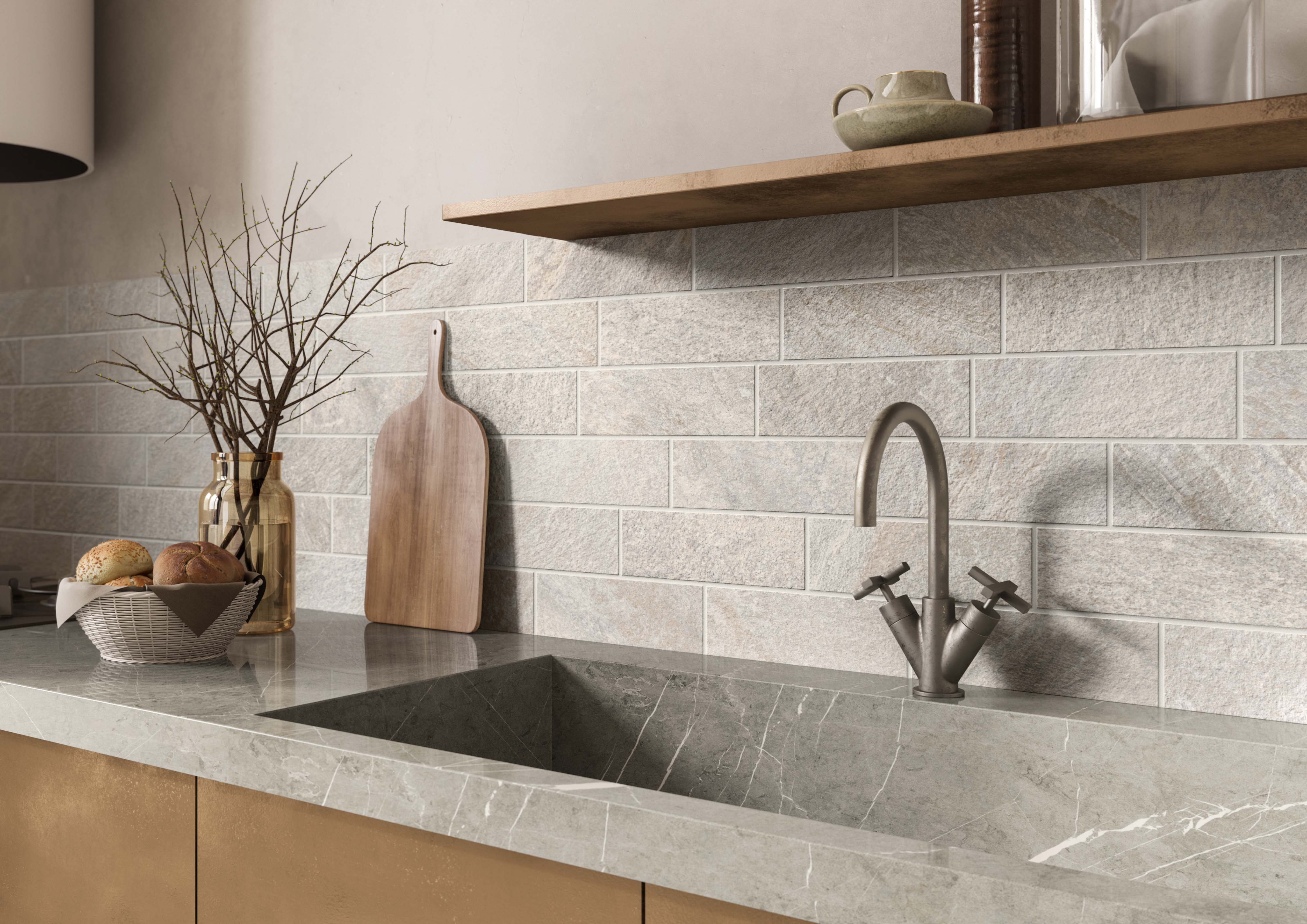 Casalgrande Padana small-size tiles, for a simple, designer look 