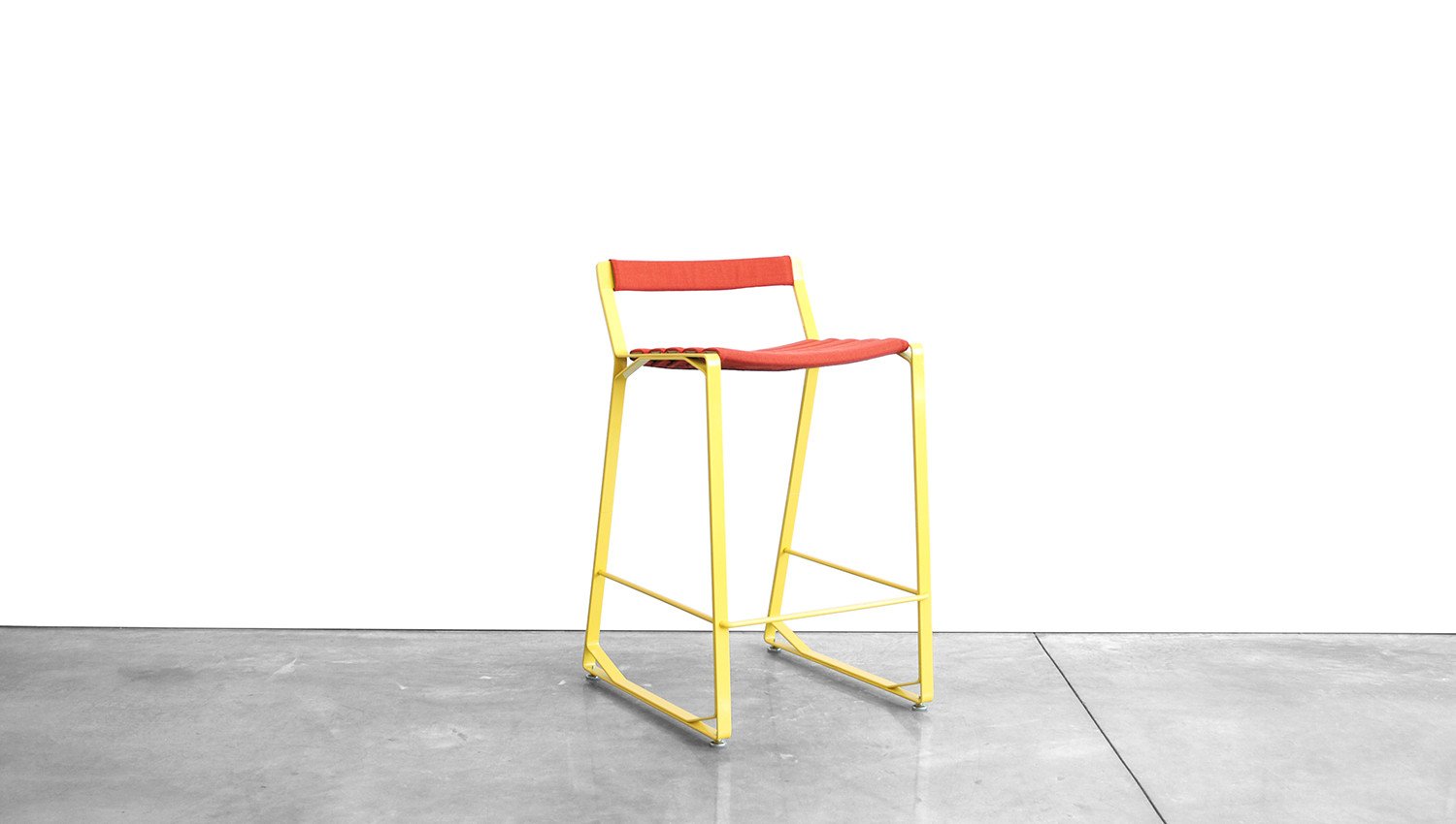 CRANE COUNTER STOOL - STEEL, LOW BACK