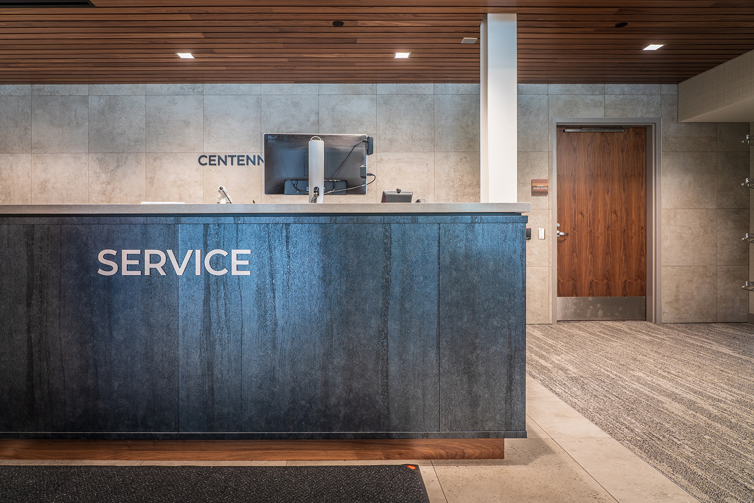 Interior Millwork - Frozen Titanium in Centennial Library