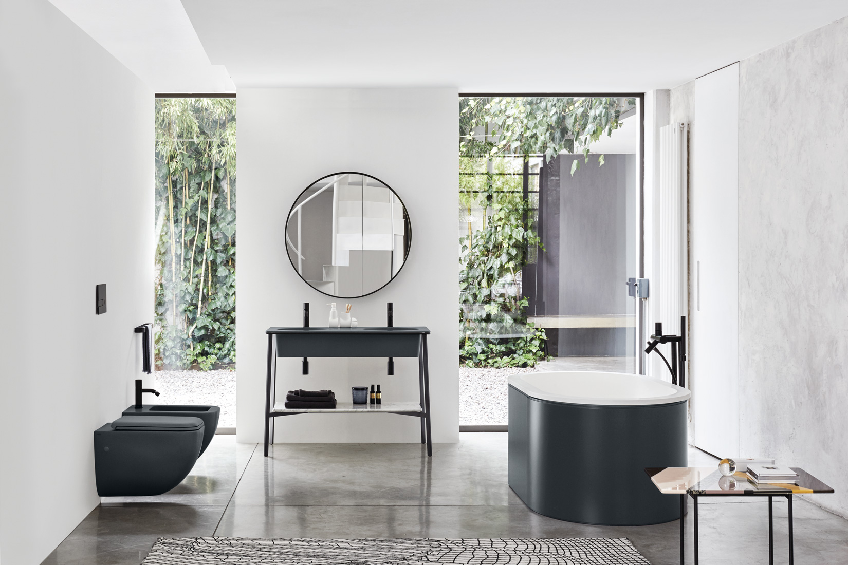CATINO DOPPIO washbasin with cabinet, design Andrea Parisio, Giuseppe Pezzano