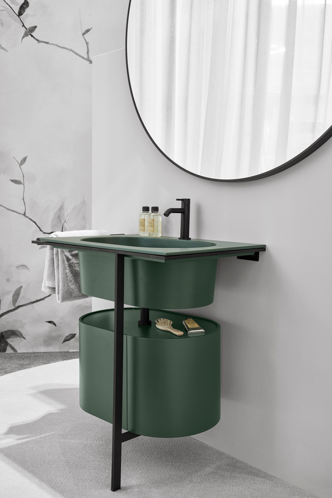 KYROS washbasin with cabinet design by Andrea Parisio, Giuseppe Pezzano