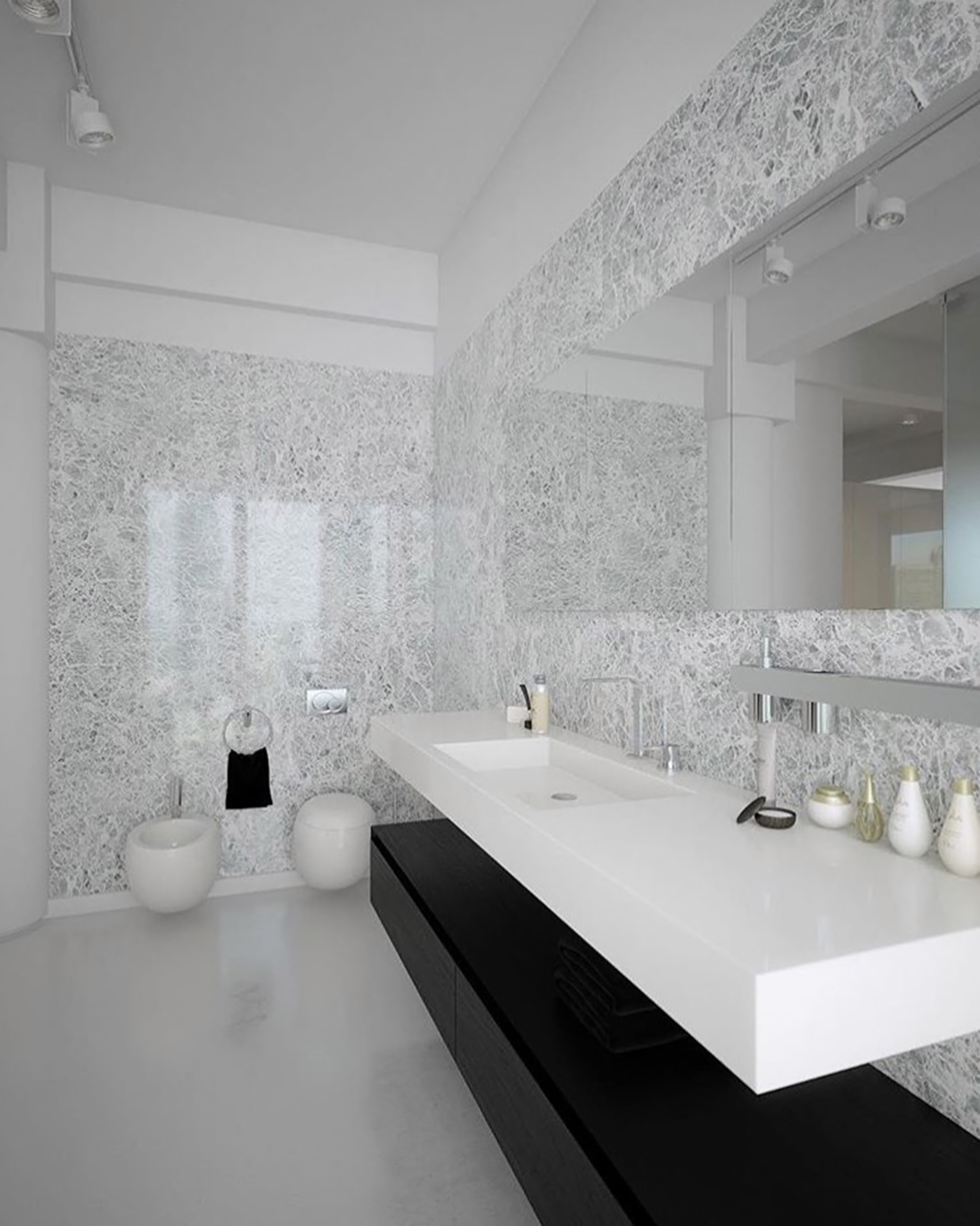 Slab Wall Mounted Cast Solid Surface Deck