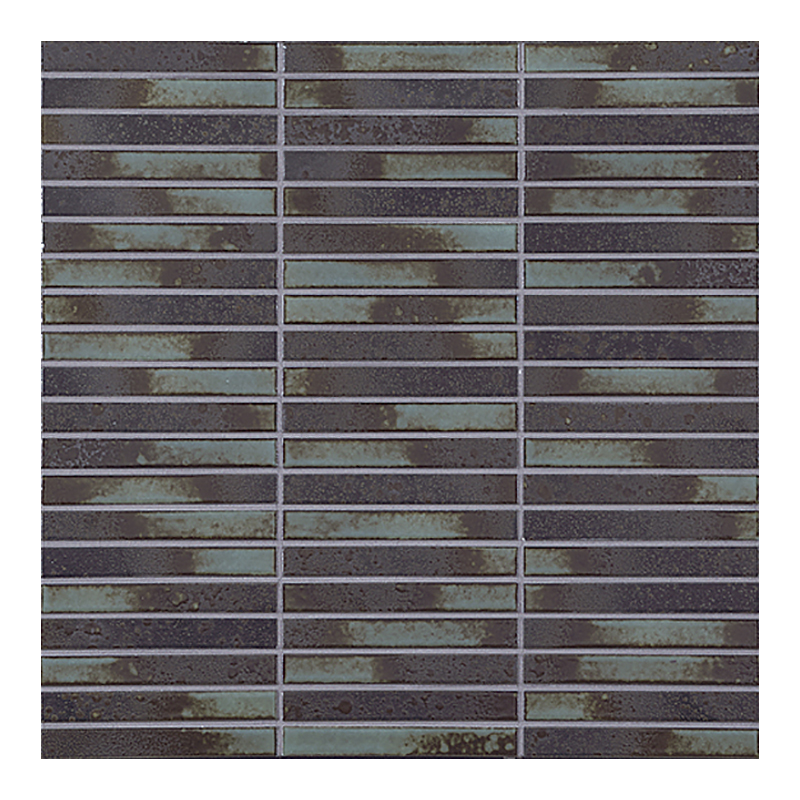 JAPANESE TILE - YOHEN BORDER DARK GREEN MIX YB14