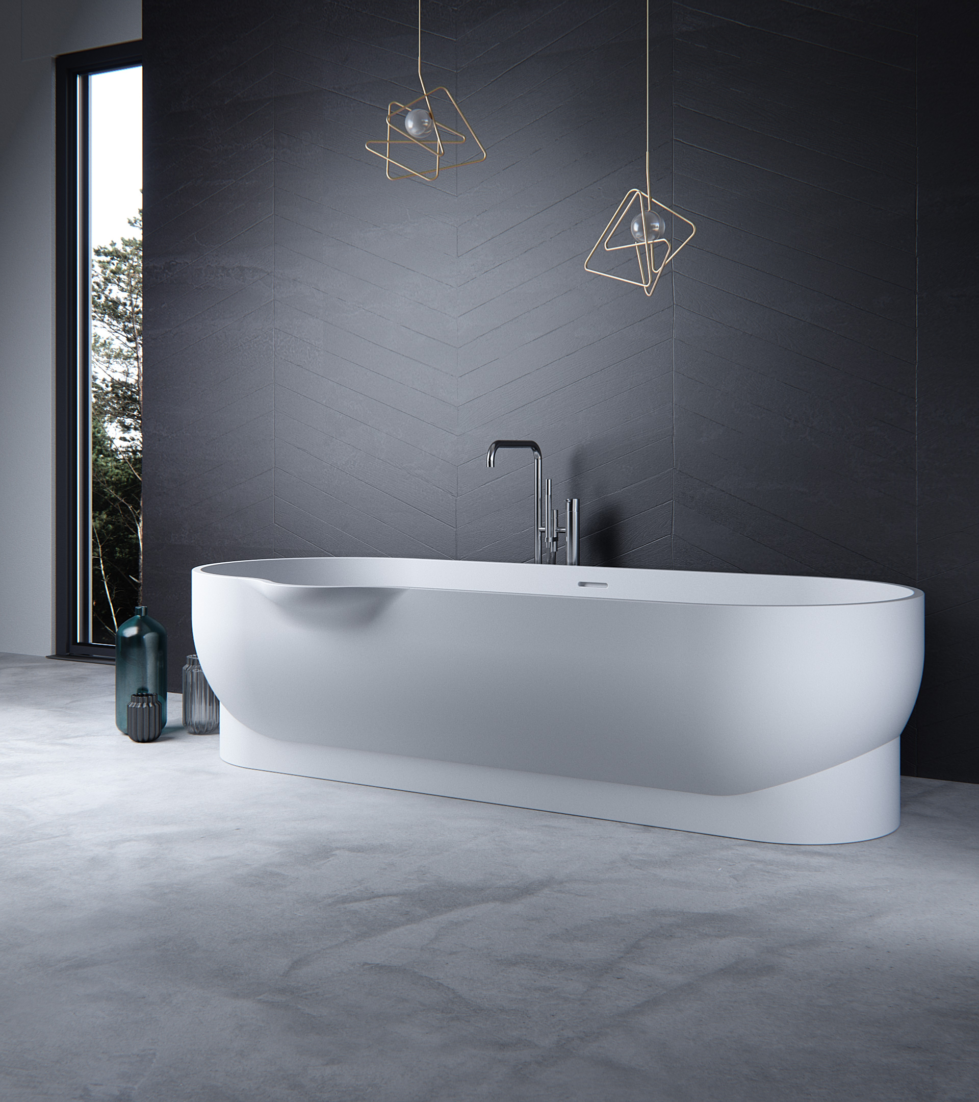 EROSION-BT01, bathtub, Solid Surface