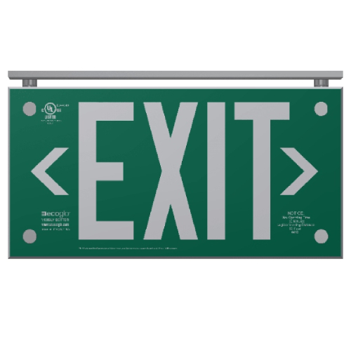 EXAL Architectural Photo-luminescent Exit Sign
