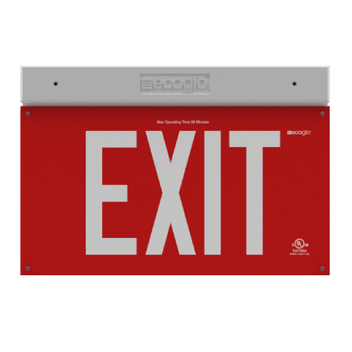 Hybrid LED/Photo-luminescnet Exit Signs