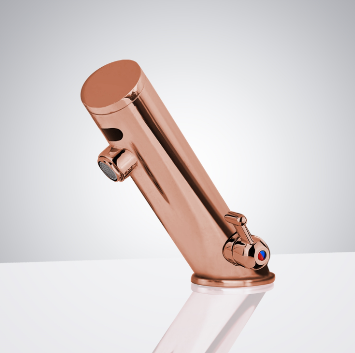Fontana Leo All-In-One Rose Gold Thermostatic Automatic Industrial Sensor Faucet