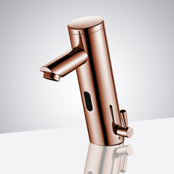 Fontana Industrial Temperature Control Rose Gold Thermostatic Automatic Sensor Faucet