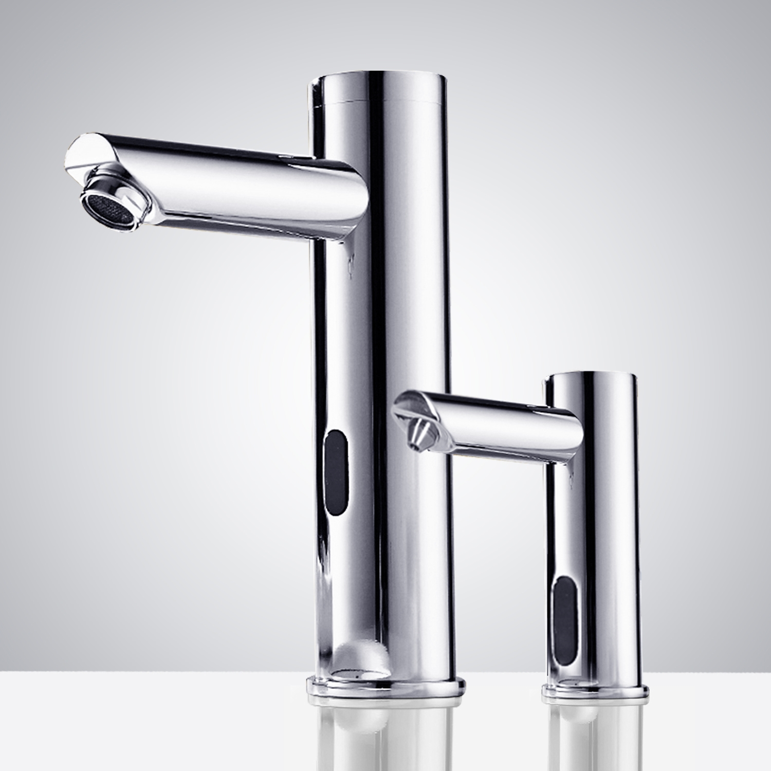 Solo Chrome Touchless Motion Activated Sink Faucet and Soap Dispenser