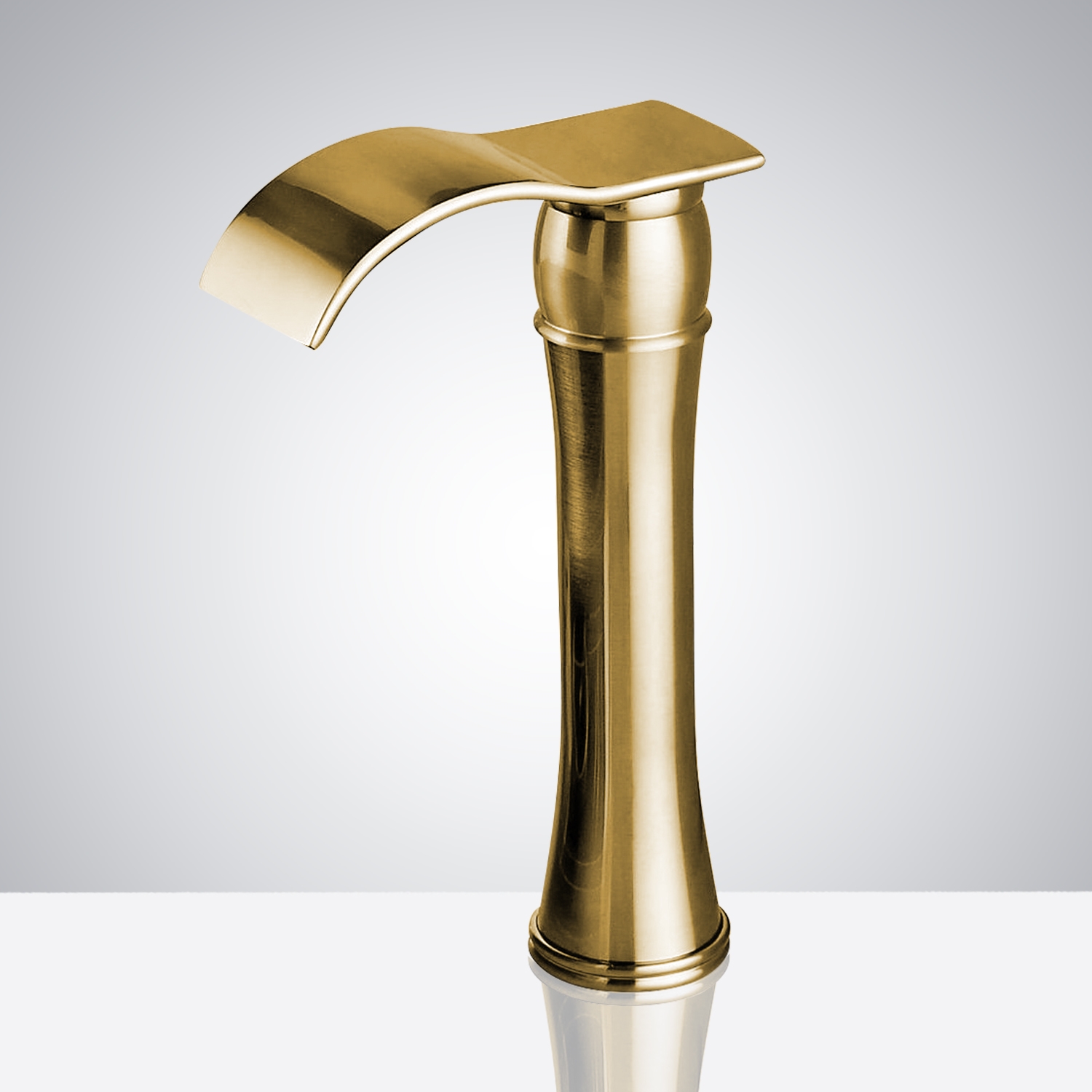 Fontana Brushed Gold Commercial Hands Free Deck Mount Sensor Faucet