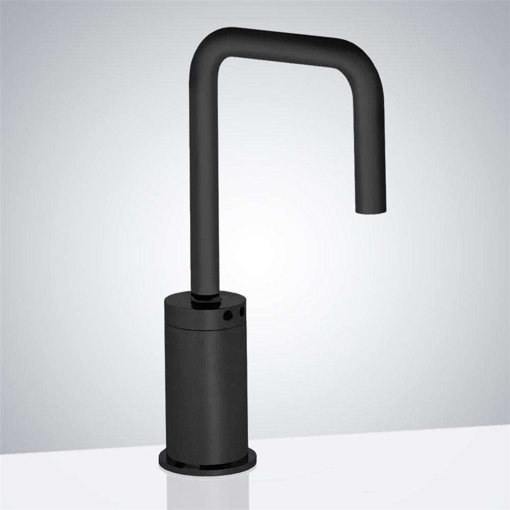 Fontana Matte Black Inverted V-Shaped Hands Free Commercial Sensor Faucet