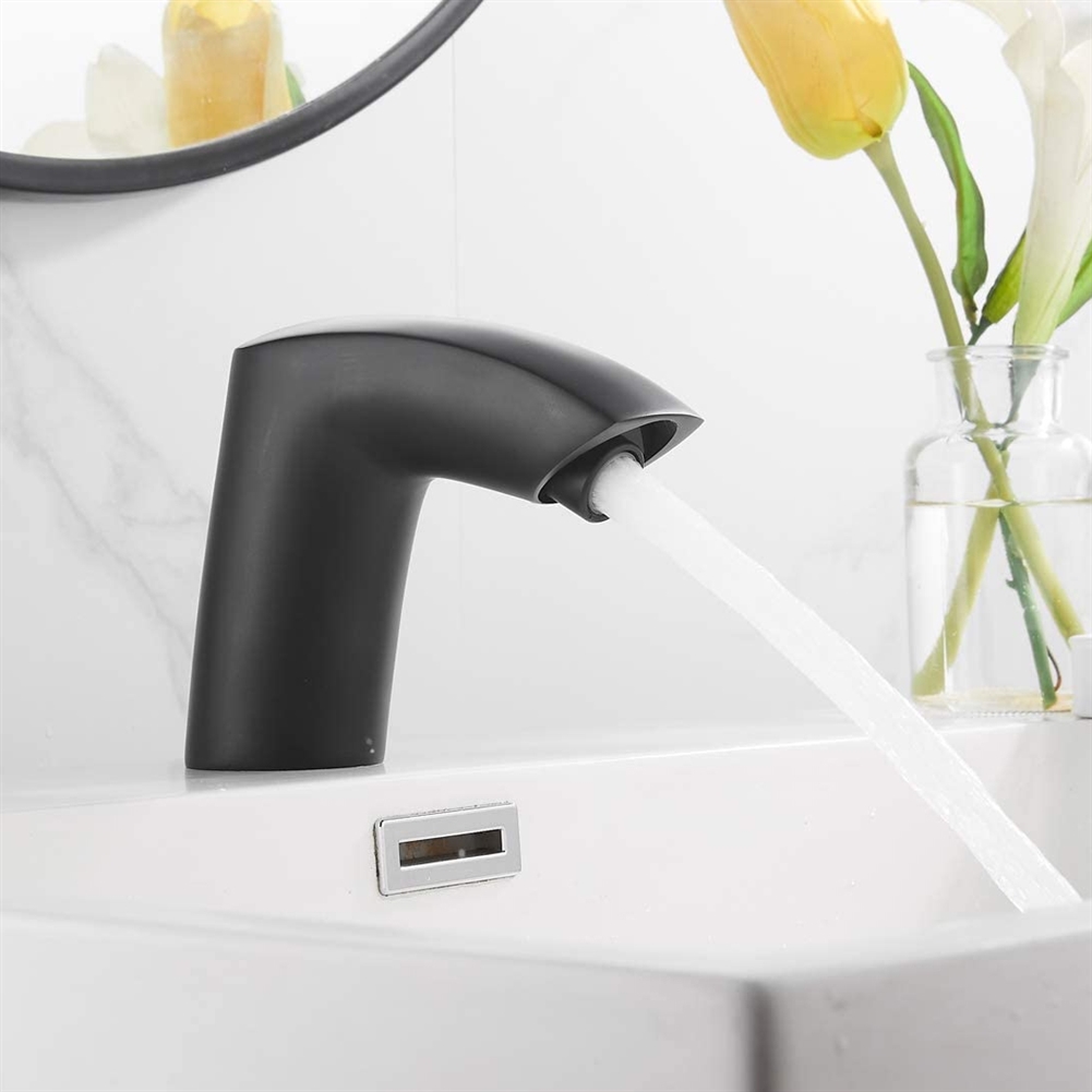 Hugo Commercial Automatic Hands Free Faucet in Matte Black from Fontana