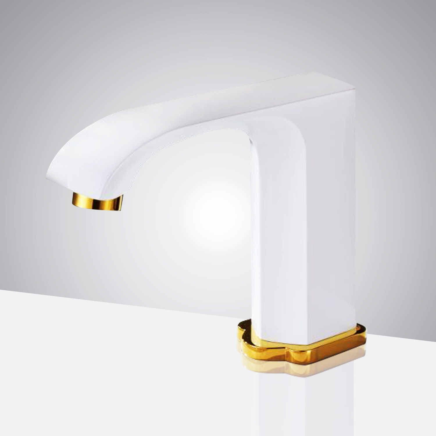Fontana Commercial Automatic White and Gold Sensor Faucet