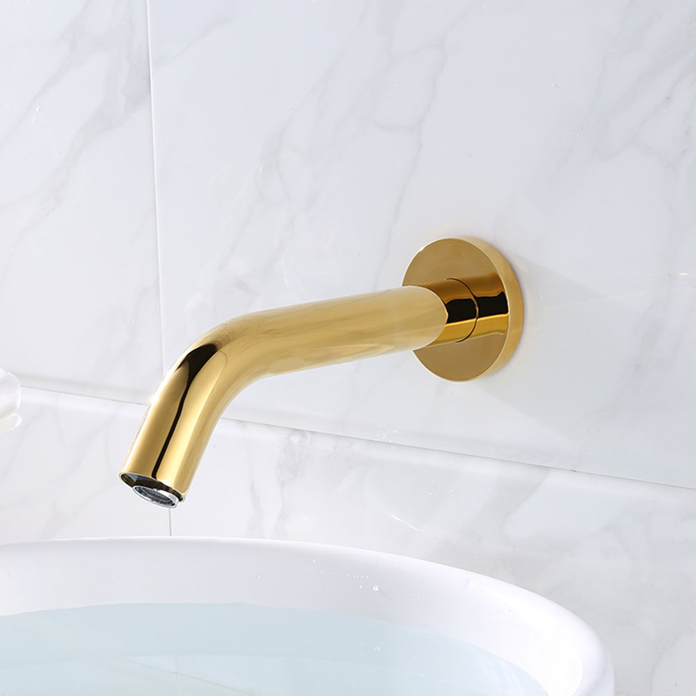 Brio Gold Wall Mount Commercial Sensor Faucets