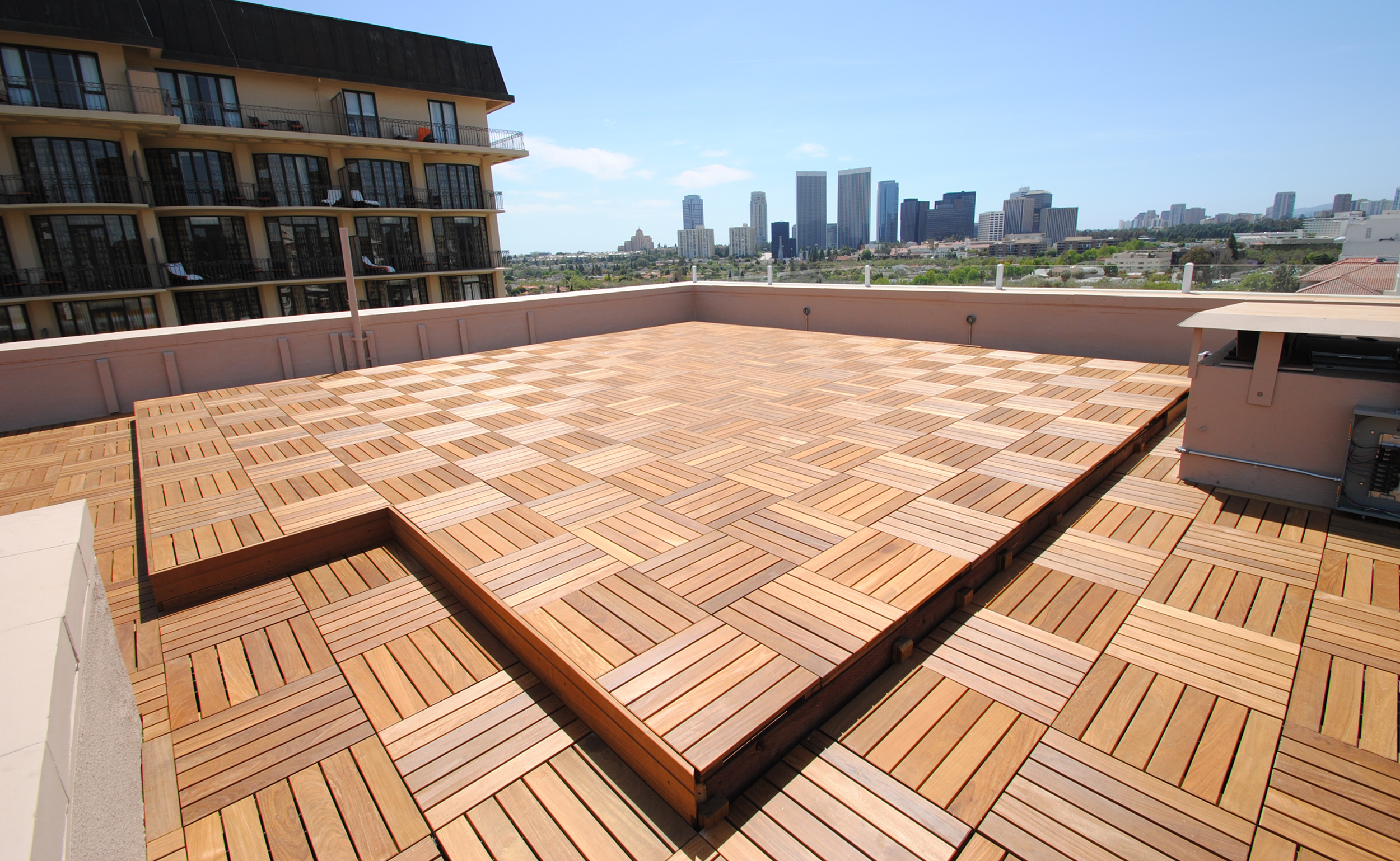 Ipe Wood Deck Tiles for Pedestal Systems | Elevated Rooftops, Terraces, Balconies