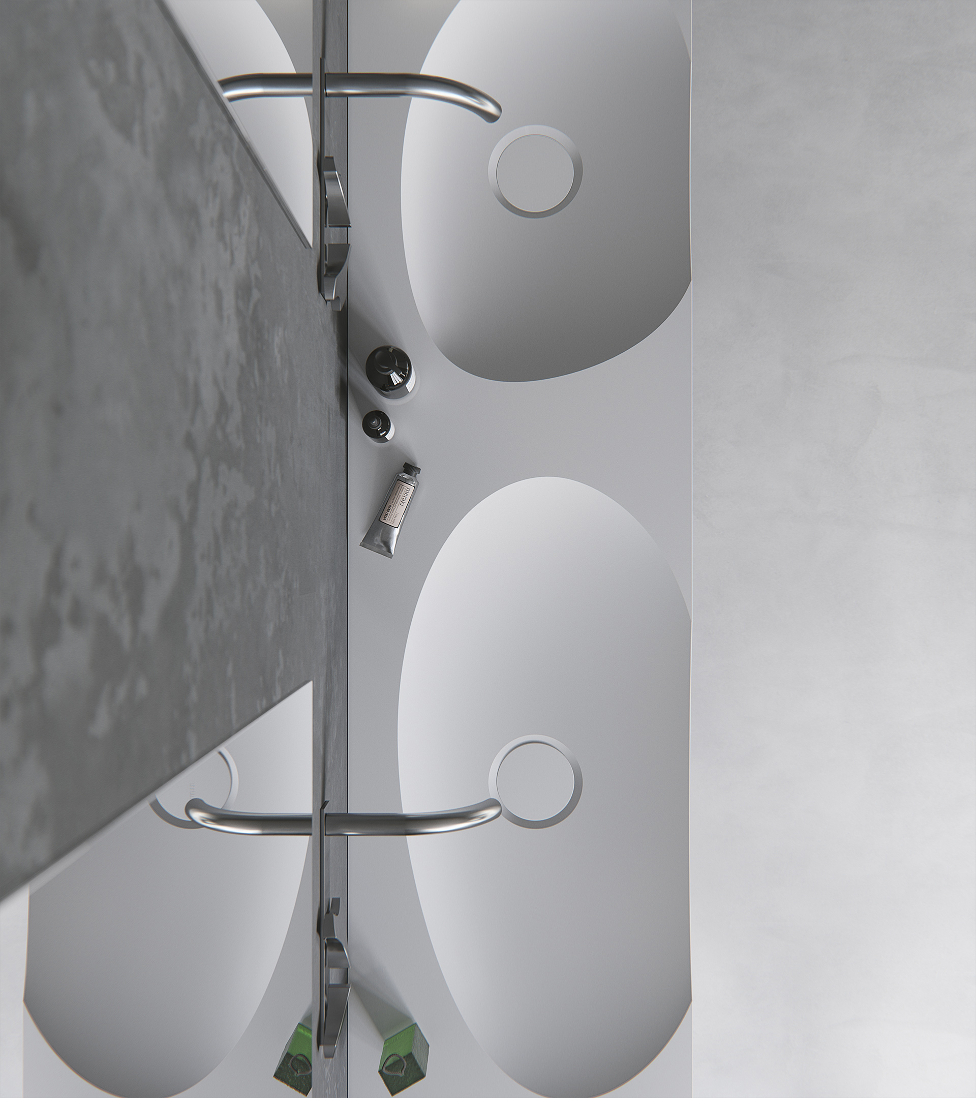 LAGOON-03 Dual, bathroom sinks, Solid Surface