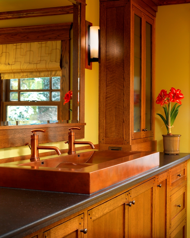 Copper Trough Skirted Sink