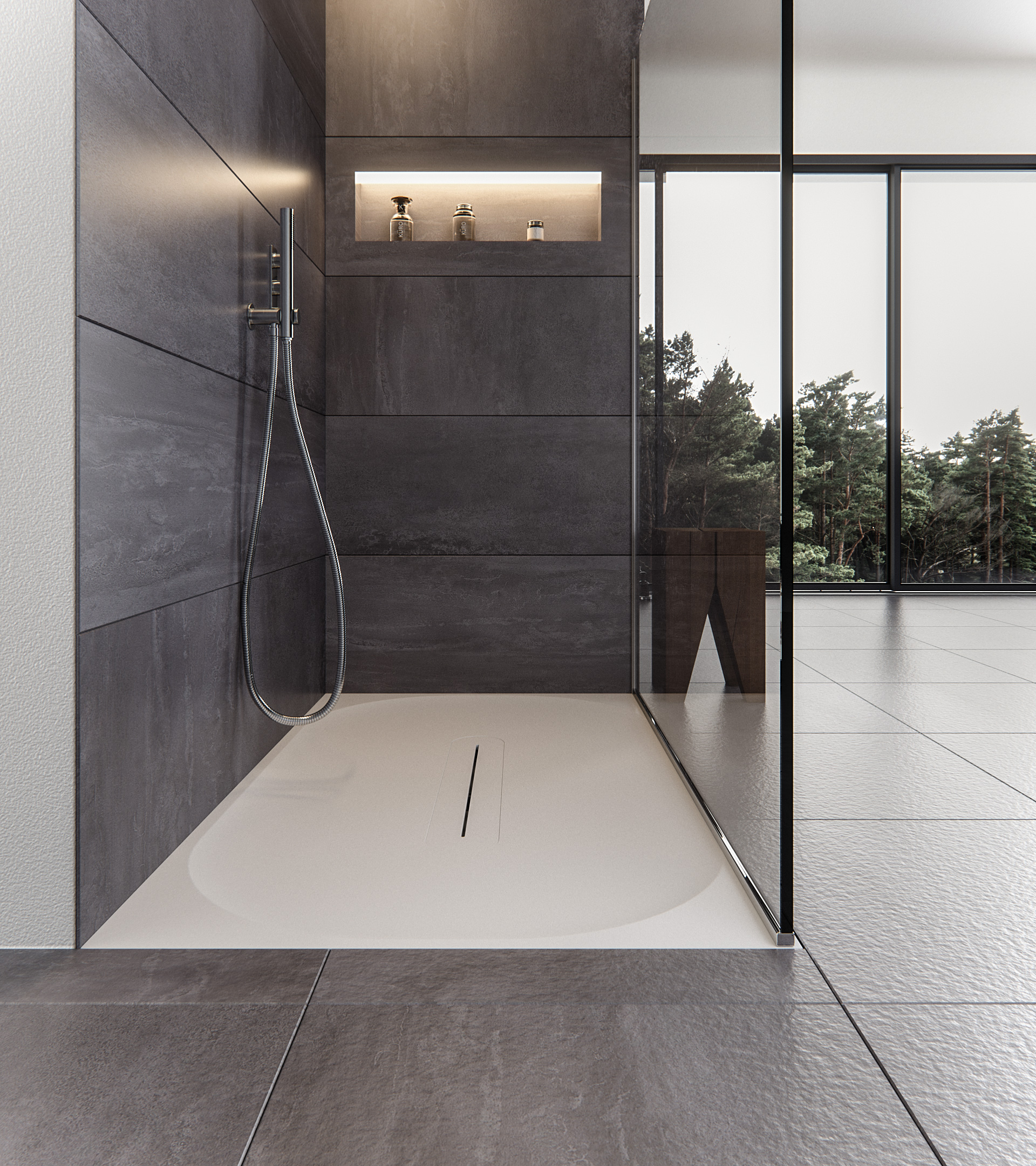 LAGOON-SH01 shower pan, Solid Surface