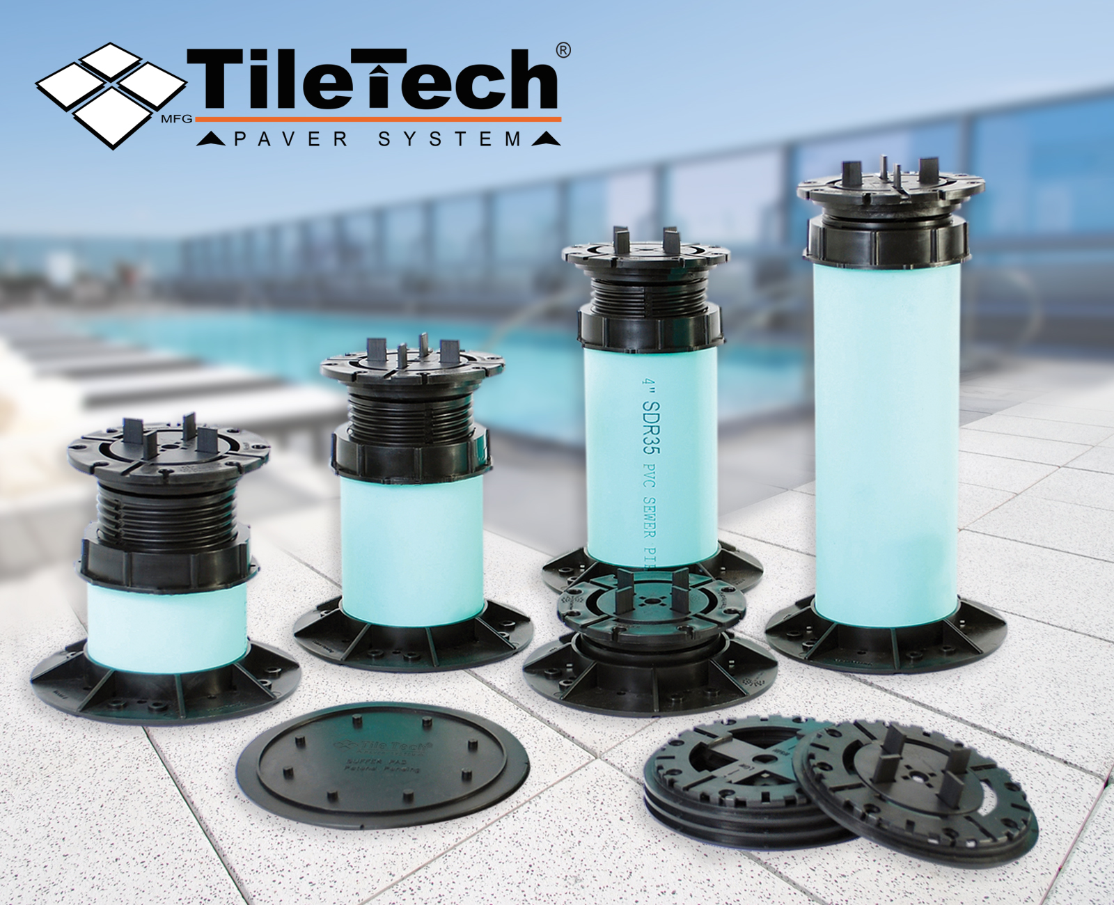 Adjustable Height Pedestal Supports | For rooftop decks