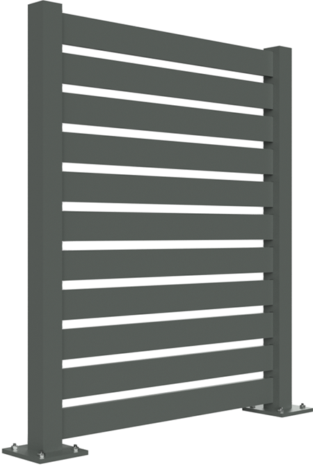 Mercury Economic Semi-Private - Aluminum Posts & Aluminum Planks