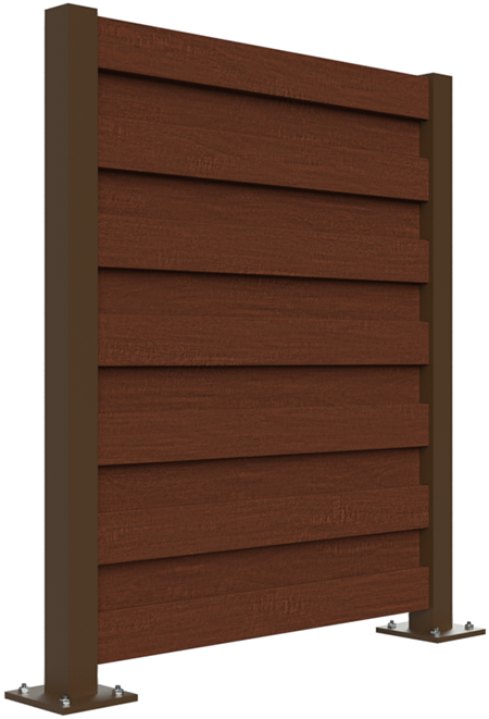 Mercury Economic Staggered - Composite Planks & Aluminum Posts