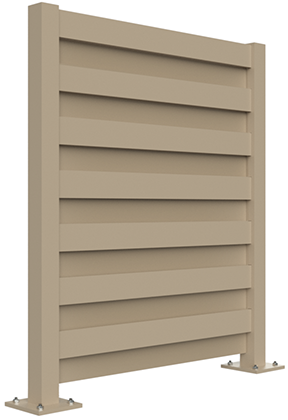 Mercury Economic Staggered - Aluminum Planks & Aluminum Posts