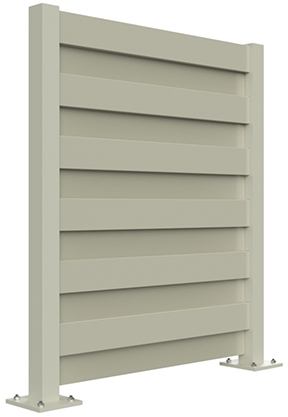 Mercury Economic Staggered - Vinyl Planks & Aluminum Posts