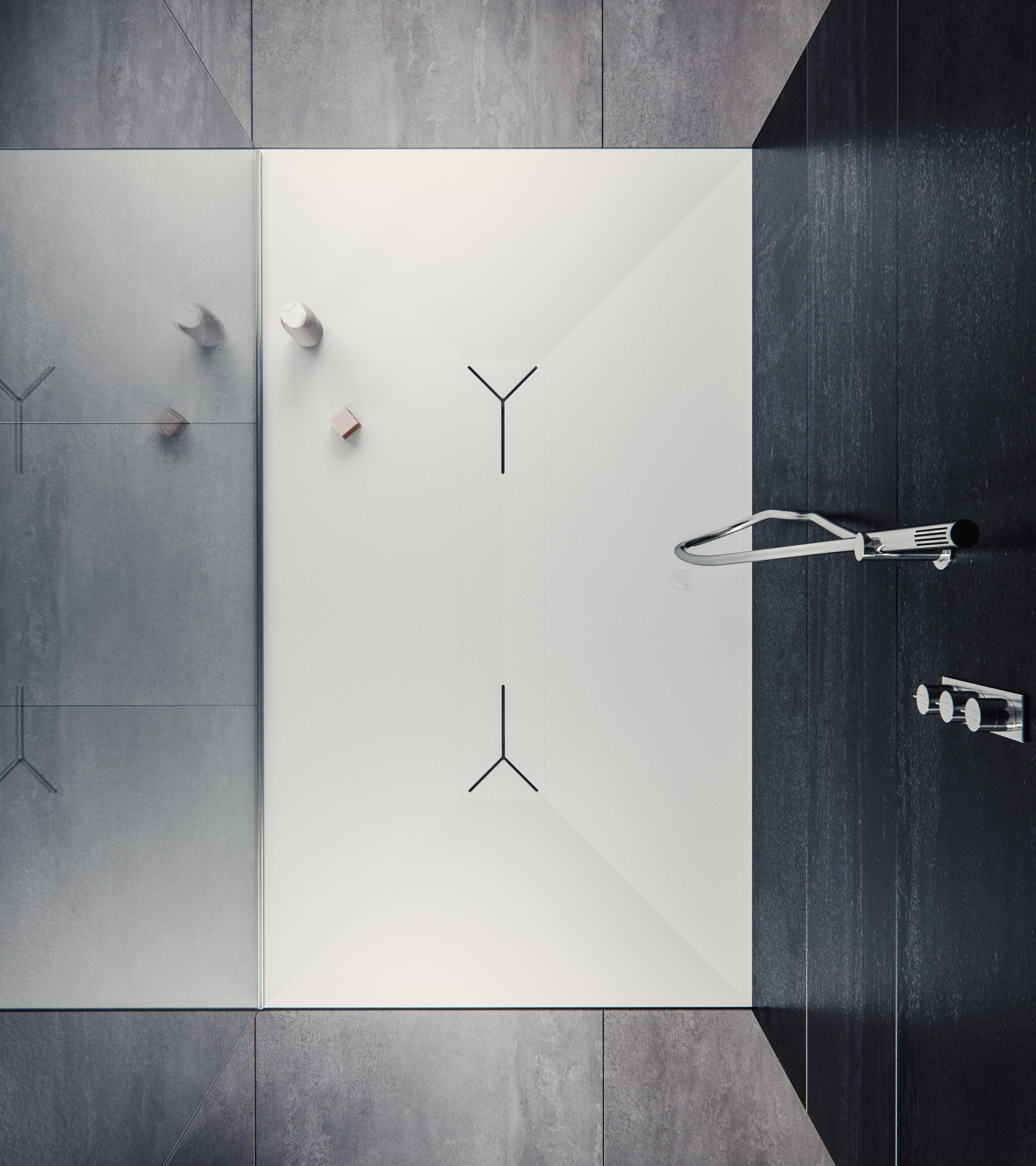 MONOLIT-SH01, bathroom shower pan, Solid Surface