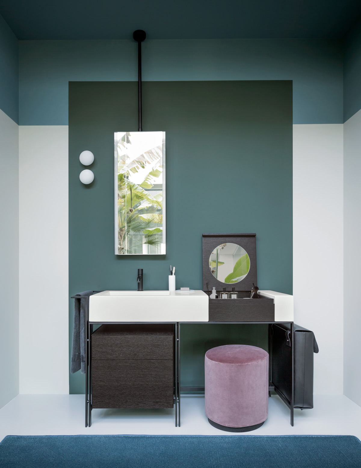NARCISO VANITY washbasin with cabinet, design by Andrea Parisio, Giuseppe Pezzano