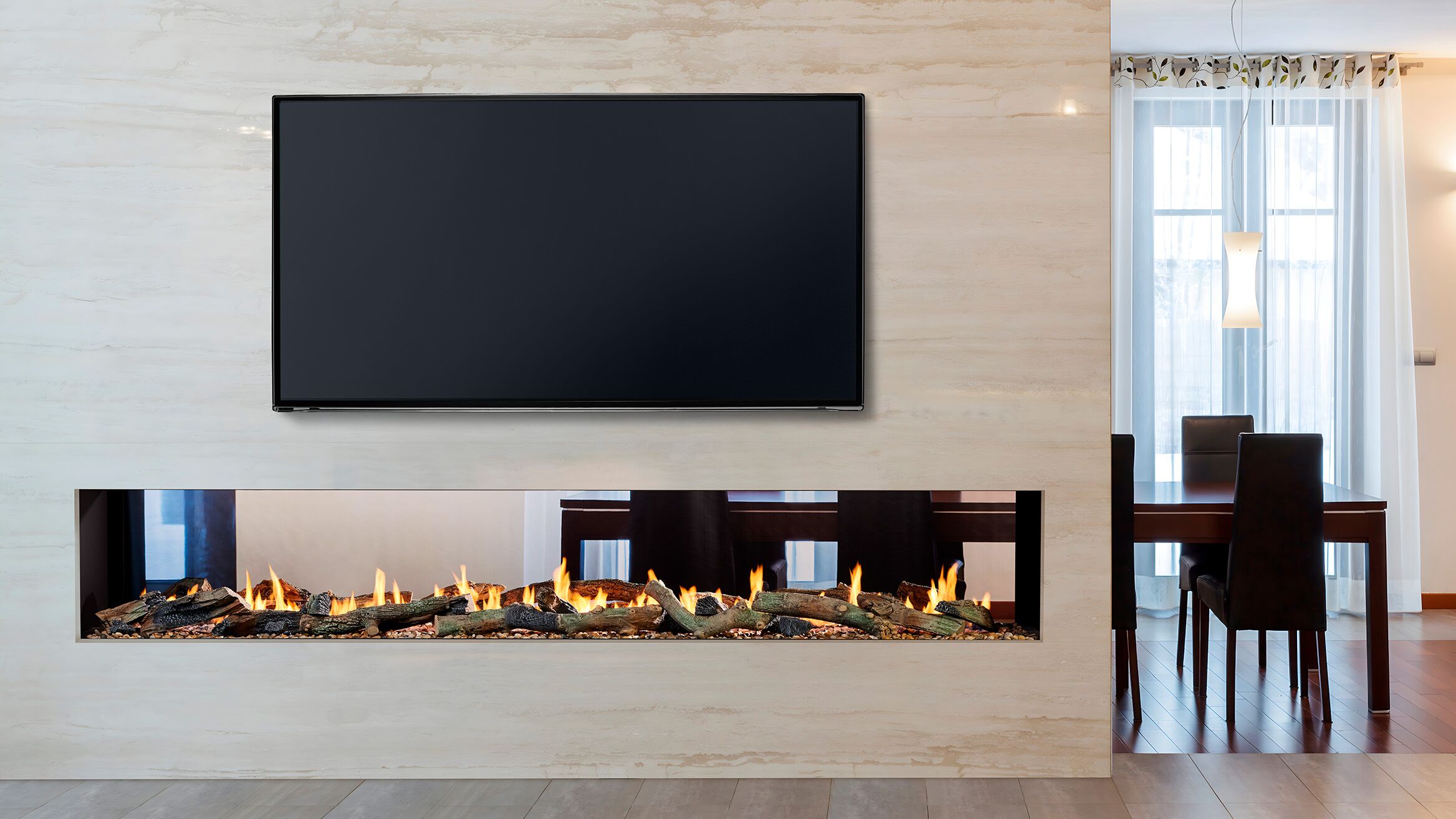 Enlight Linear Open Hearth from Stellar by Heat & Glo