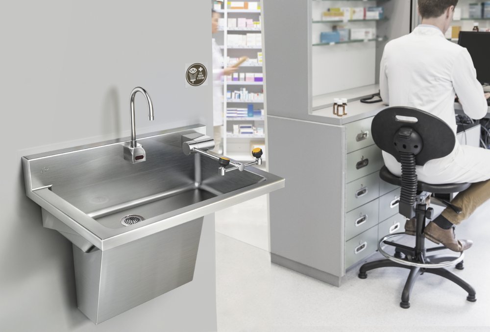 Handwash Sink with Eyewash