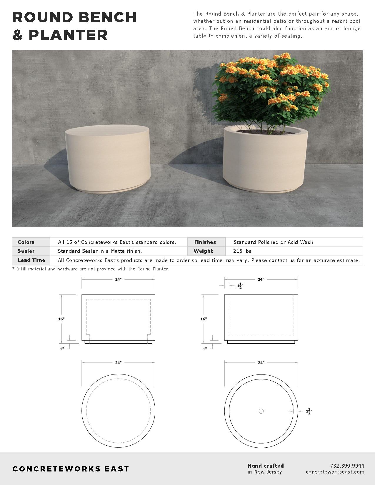 ROUND BENCH & PLANTER