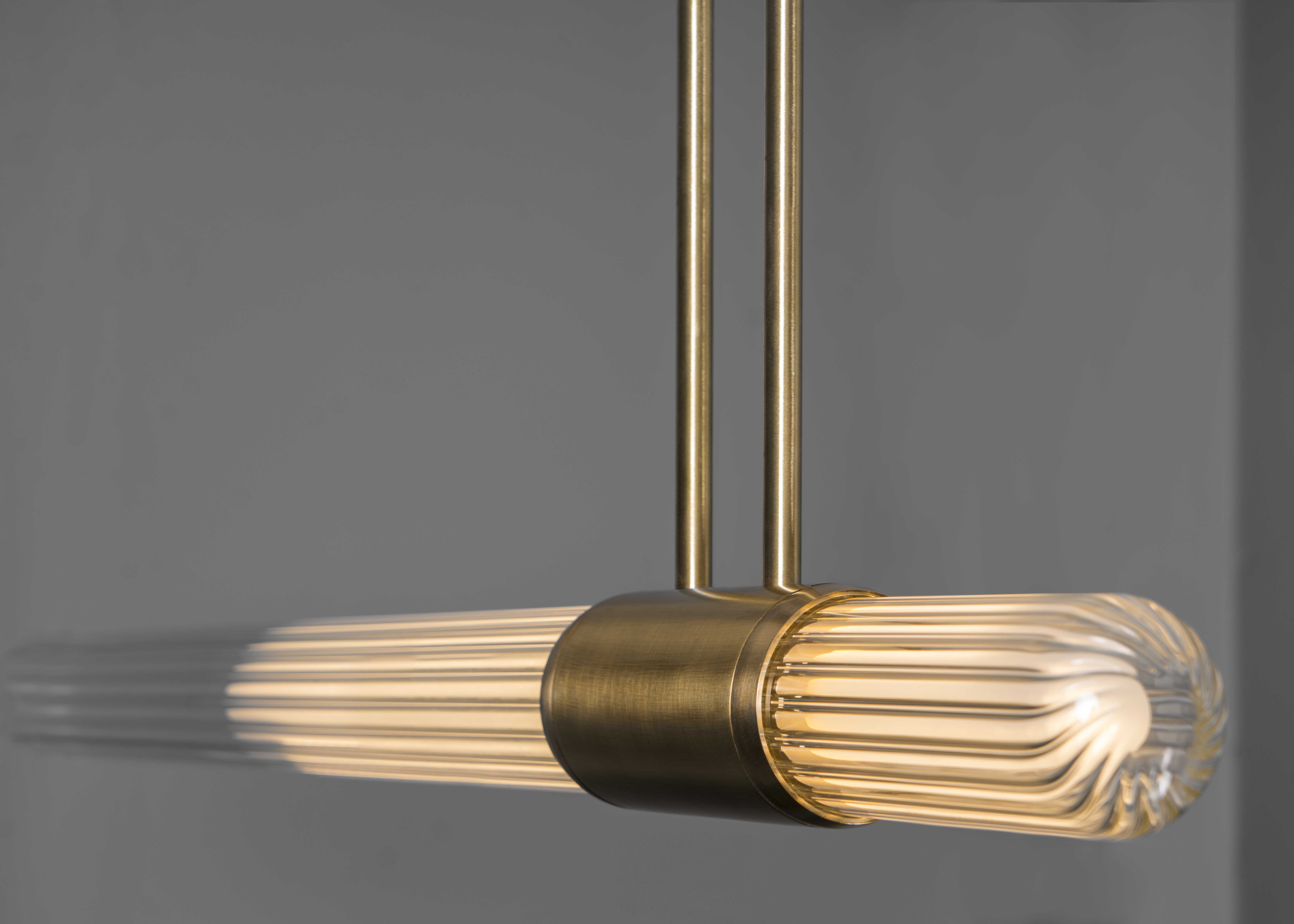 Tube Glass Chandelier