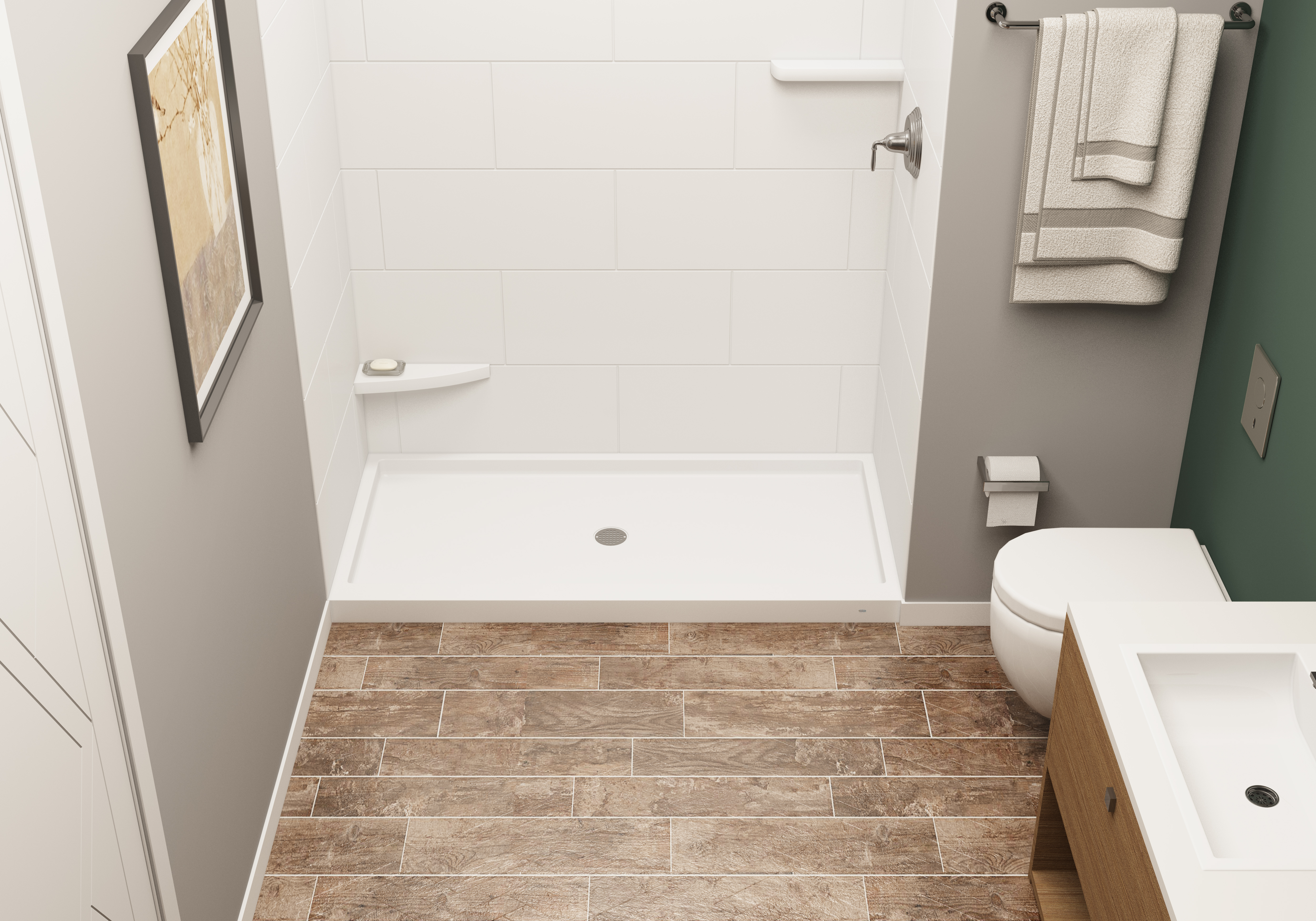Center Drain Shower Pans