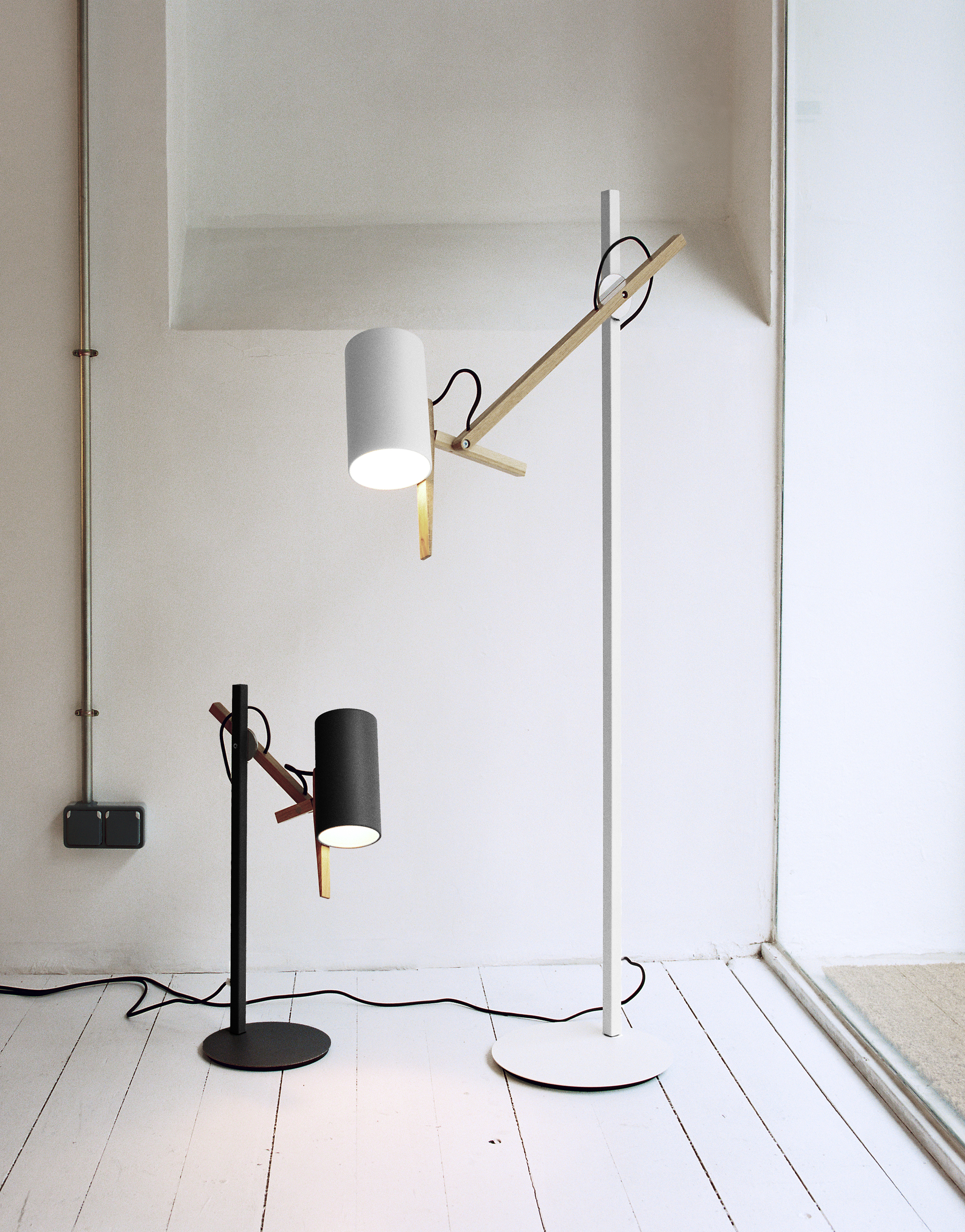 Scantling Table / Floor Lamp