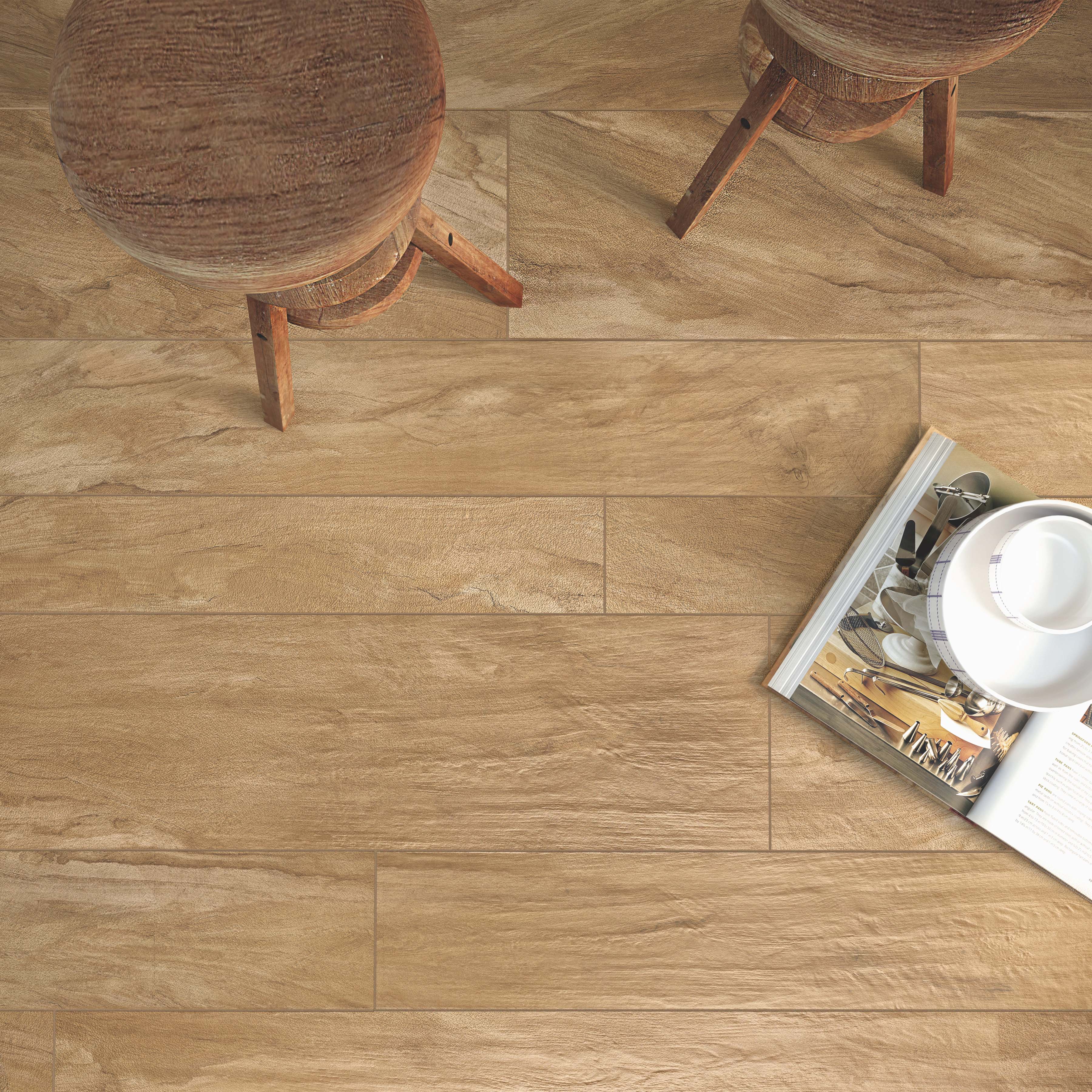 Organic design with a natural inspiration, using Casalgrande Padana porcelain stoneware tiles
