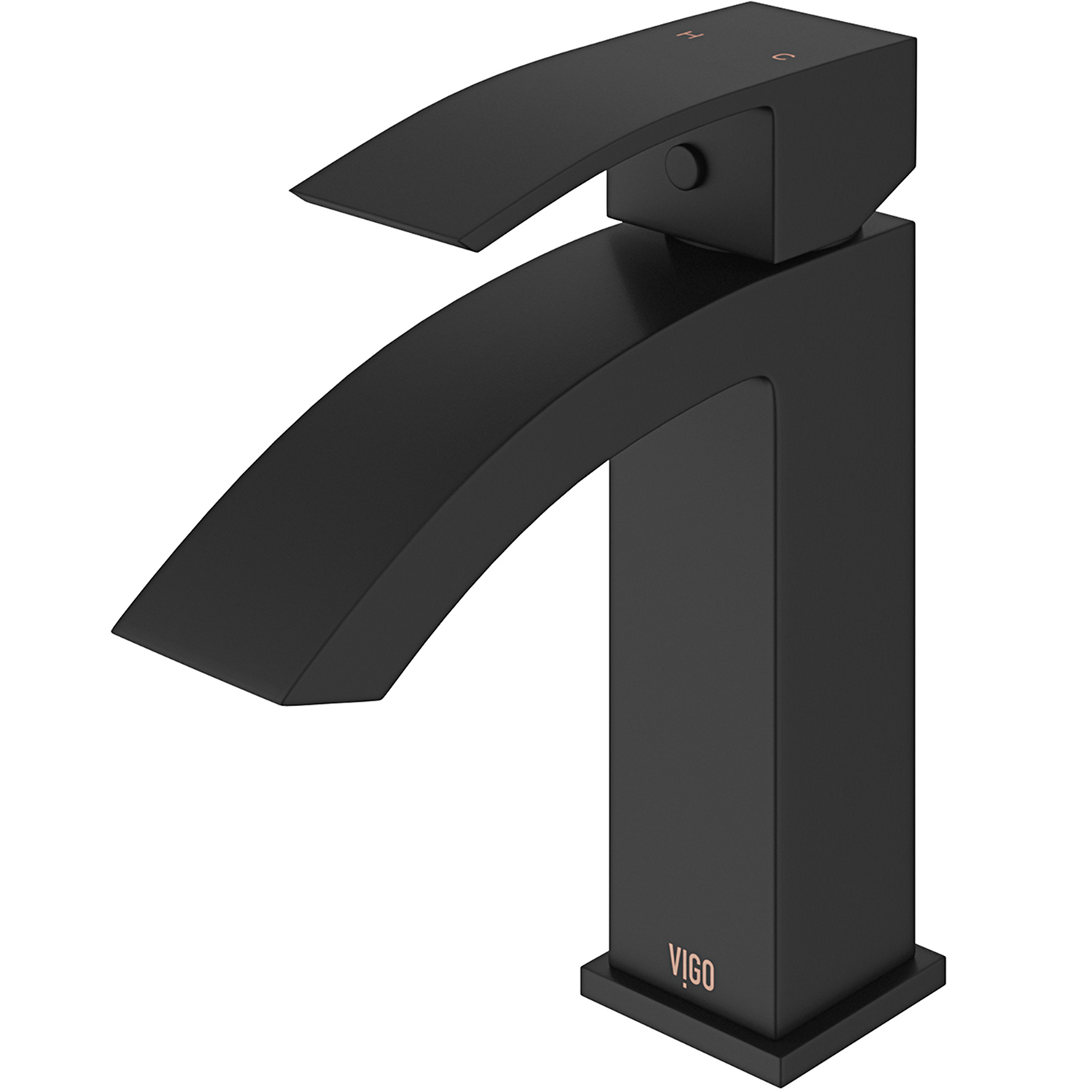 VIGO Satro Single Hole Bathroom Faucet In Matte Black