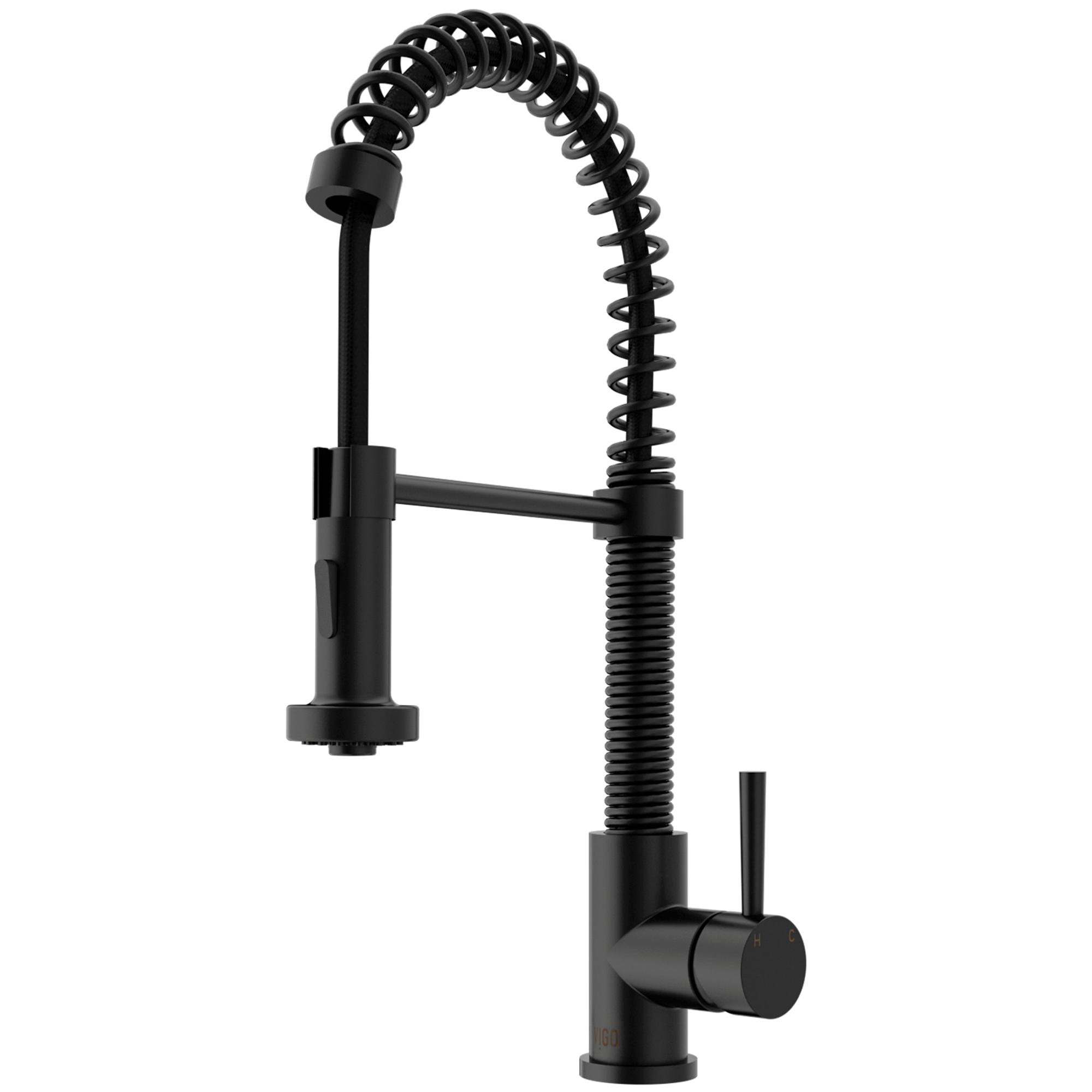 VIGO Edison Pull-Down Spray Kitchen Faucet In Matte Black